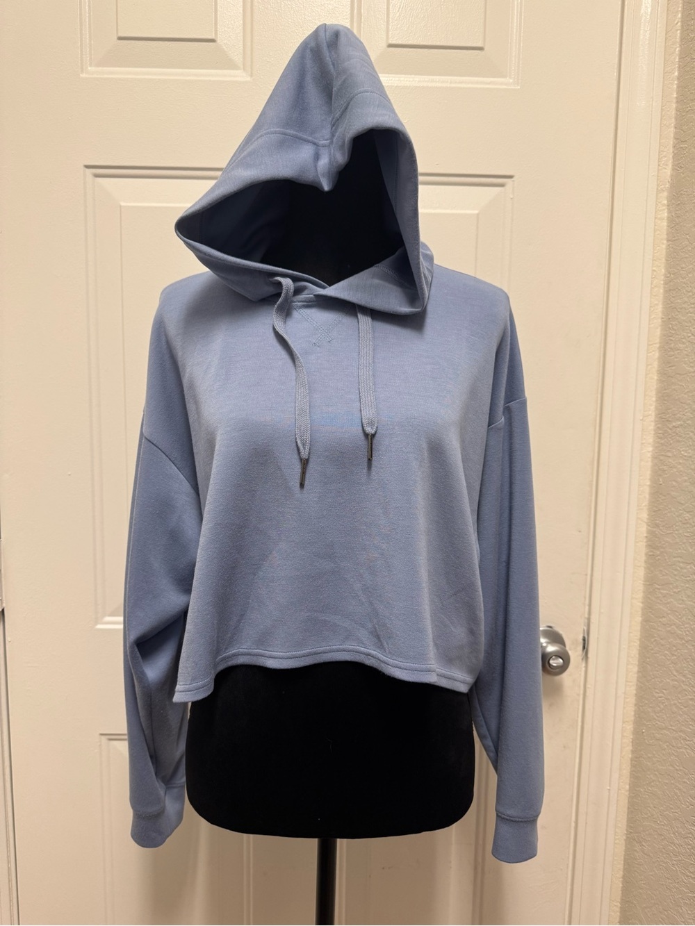 Gilly Hicks Sky Blue Cropped Hoodie